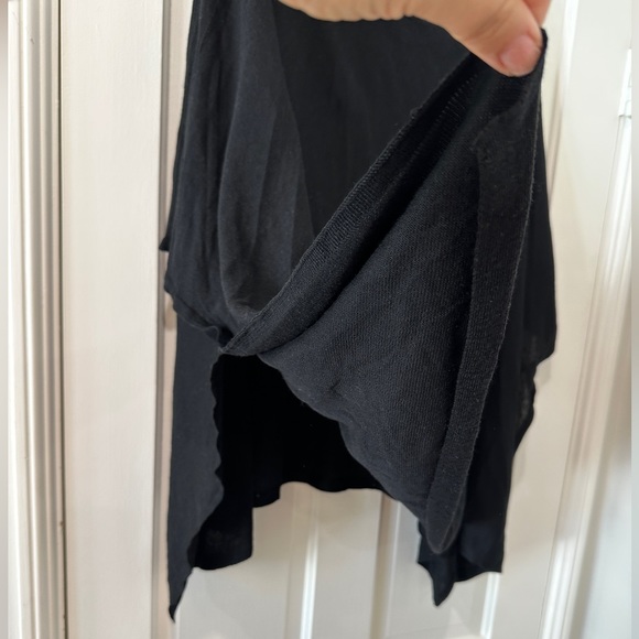 Forever 21 black crown neck slip over head poncho shawl wrap kaftan - Picture 7 of 8